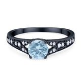 Art Deco Round Natural Stone Cathedral Ring