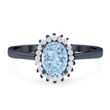 Vintage Style Oval Natural Stone Flower Ring