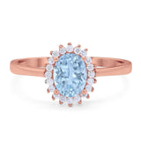 Vintage Style Oval Natural Stone Flower Ring