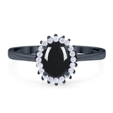 Vintage Style Oval Natural Stone Flower Ring