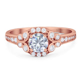 Art Deco Round Natural Stone Ring