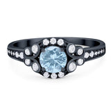 Art Deco Round Natural Stone Ring