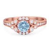 Art Deco Round Natural Stone Ring