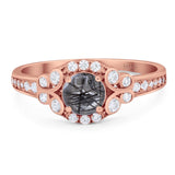 Art Deco Round Natural Stone Ring