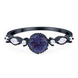 Vintage Style Round Natural Stone Beaded Ring