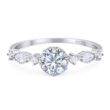 Vintage Style Round Natural Stone Beaded Ring