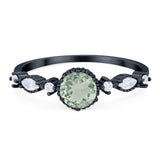 Vintage Style Round Natural Stone Beaded Ring