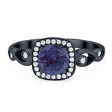 Art Deco Round Natural Stone Ring