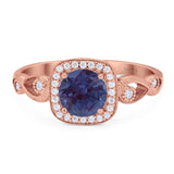 Art Deco Round Natural Stone Ring