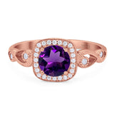 Art Deco Round Natural Stone Ring