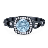 Art Deco Round Natural Stone Ring