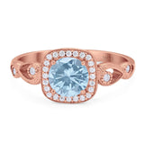 Art Deco Round Natural Stone Ring