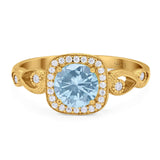 Art Deco Round Natural Stone Ring