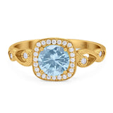 Art Deco Round Natural Stone Ring