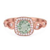 Art Deco Round Natural Stone Ring