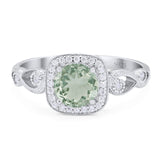 Art Deco Round Natural Stone Ring