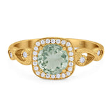 Art Deco Round Natural Stone Ring