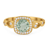 Art Deco Round Natural Stone Ring