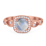 Art Deco Round Natural Stone Ring