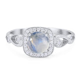 Art Deco Round Natural Stone Ring