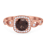 Art Deco Round Natural Stone Ring