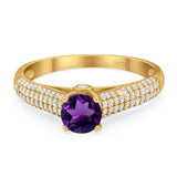 Vintage Style Round Natural Stone Ring