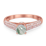 Vintage Style Round Natural Stone Ring