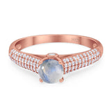 Vintage Style Round Natural Stone Ring