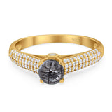 Vintage Style Round Natural Stone Ring