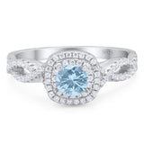 Art Deco Round Natural Stone Twisted Ring