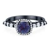 Vintage Style Round Natural Stone Wedding Ring