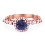 Vintage Style Round Natural Stone Wedding Ring