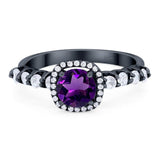 Vintage Style Round Natural Stone Wedding Ring