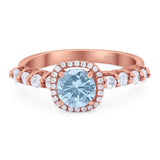 Vintage Style Round Natural Stone Wedding Ring