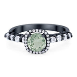 Vintage Style Round Natural Stone Wedding Ring