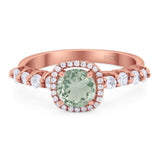 Vintage Style Round Natural Stone Wedding Ring