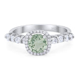 Vintage Style Round Natural Stone Wedding Ring