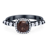 Vintage Style Round Natural Stone Wedding Ring