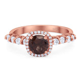 Vintage Style Round Natural Stone Wedding Ring