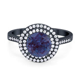 Vintage Style Round Natural Stone Ring