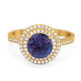 Vintage Style Round Natural Stone Ring