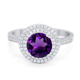 Vintage Style Round Natural Stone Ring