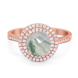 Vintage Style Round Natural Stone Ring