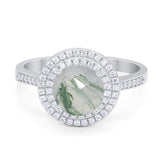 Vintage Style Round Natural Stone Ring