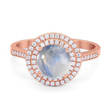 Vintage Style Round Natural Stone Ring