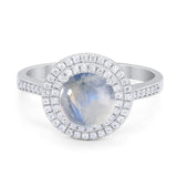 Vintage Style Round Natural Stone Ring