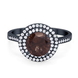 Vintage Style Round Natural Stone Ring