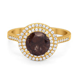 Vintage Style Round Natural Stone Ring