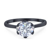 Art Deco Round Natural Stone Halo Ring