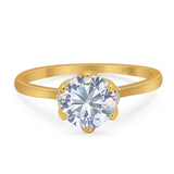 Art Deco Round Natural Stone Halo Ring